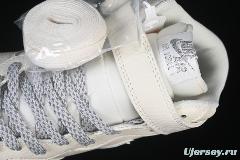 Nike Air Force 1 Mid Light Gray Two-Tone Sole All-Star Starry Sky Mid-Top Casual Skate Shoes - XL0236-232