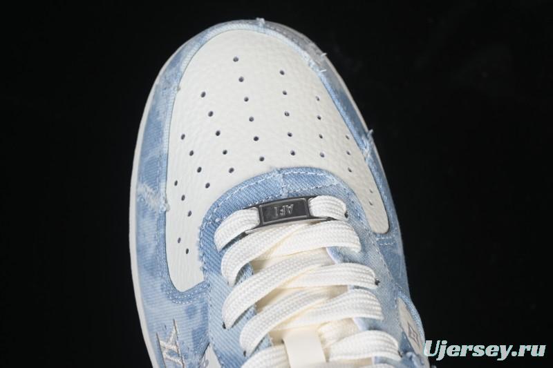Nike Air Force 1 '07 Low Levi's White Light Blue Casual Sneakers - YF9511-814