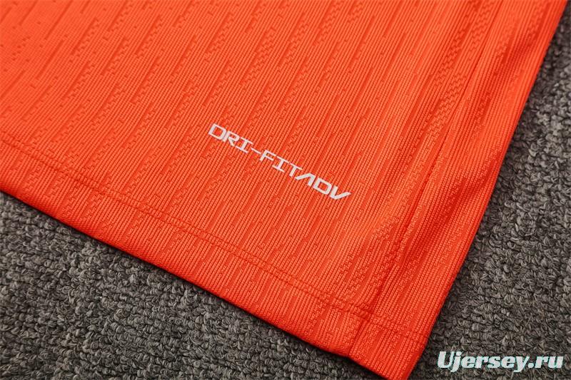 Player Version 25/26 Barcelona Orange T90 Half Zipper Jacket+Long Pants