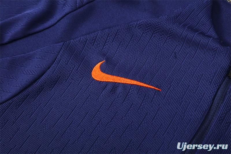 Player Version 25/26 Barcelona Royal Blue T90 Half Zipper Jacket+Long Pants