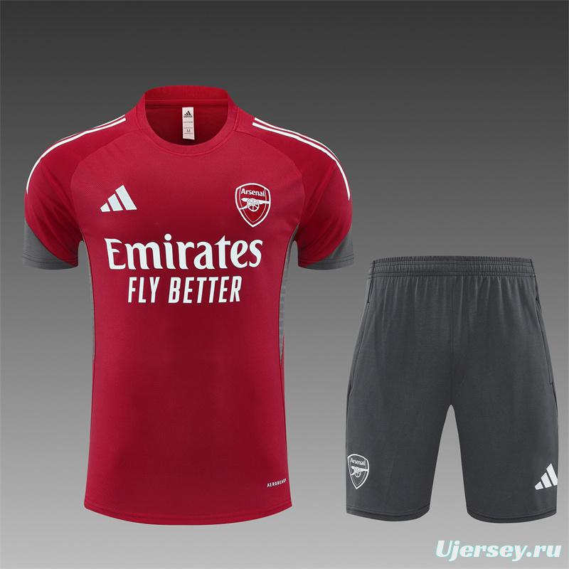 25/26 Arsenal Red Short Sleeve with XS  Short Sleeve Jersey+Shorts