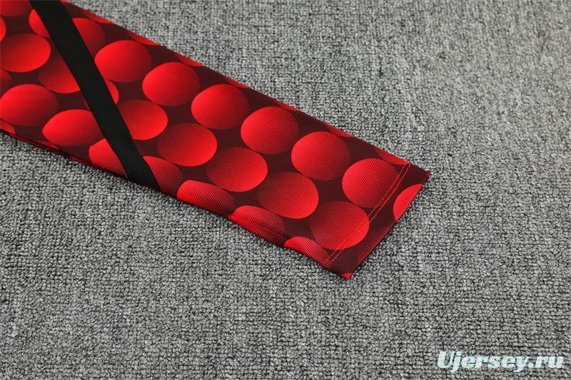 25/26 Feyenoord Red Black Camouflage Half Zipper Jacket+Long Pants