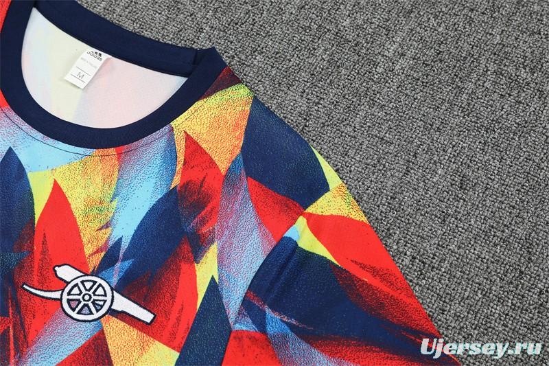 25/26 Arsenal Yellow Red Camouflage Short Sleeve Jersey+Shorts With XS