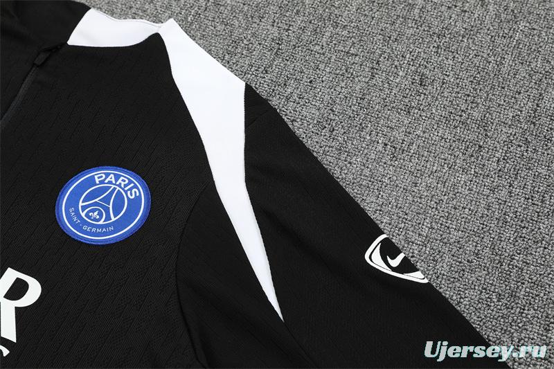 Player Version 25/26 PSG Black T90 Half Zipper Jacket+Long Pants