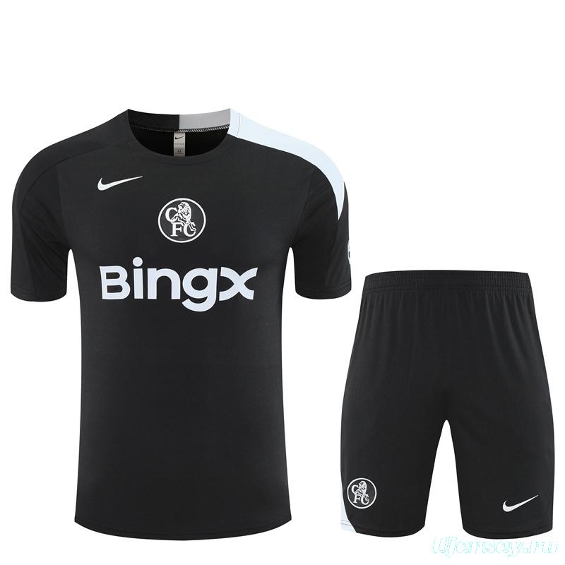 25/26 Chelsea Black T90 with XS Short Sleeve+Soccer Shorts