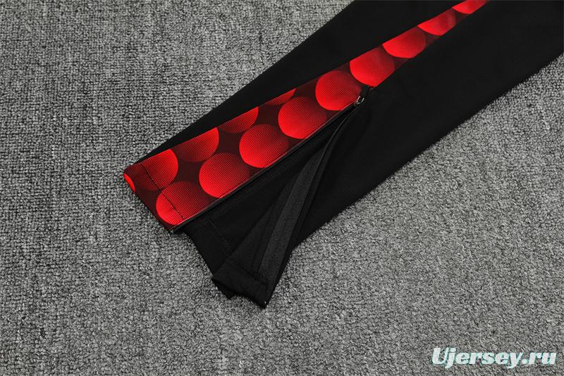 25/26 Feyenoord Red Black Camouflage Half Zipper Jacket+Long Pants