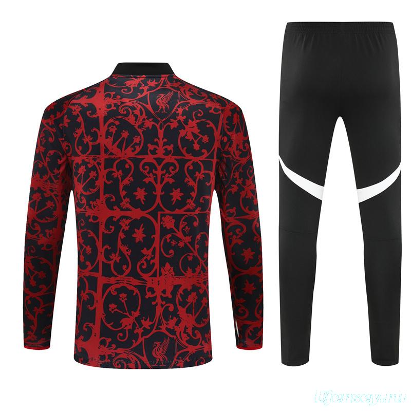 25/26 Liverpool Red Camouflage Half Zipper Jacket+Long Pants