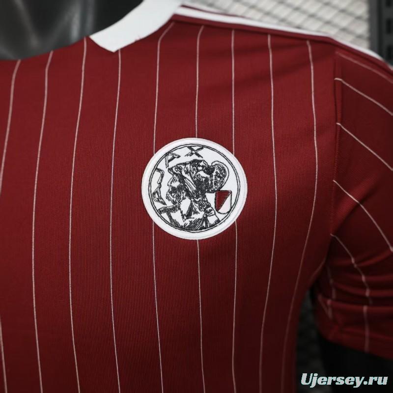 Player Version 25/26 Ajax Wine Adidas Original Casual Jersey