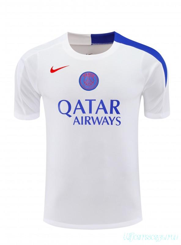 25/26 PSG White Short Sleeve Jersey+Shorts