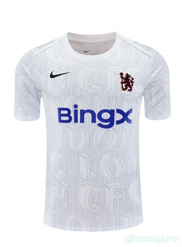 25/26 Chelsea White Short Sleeve Jersey+Shorts