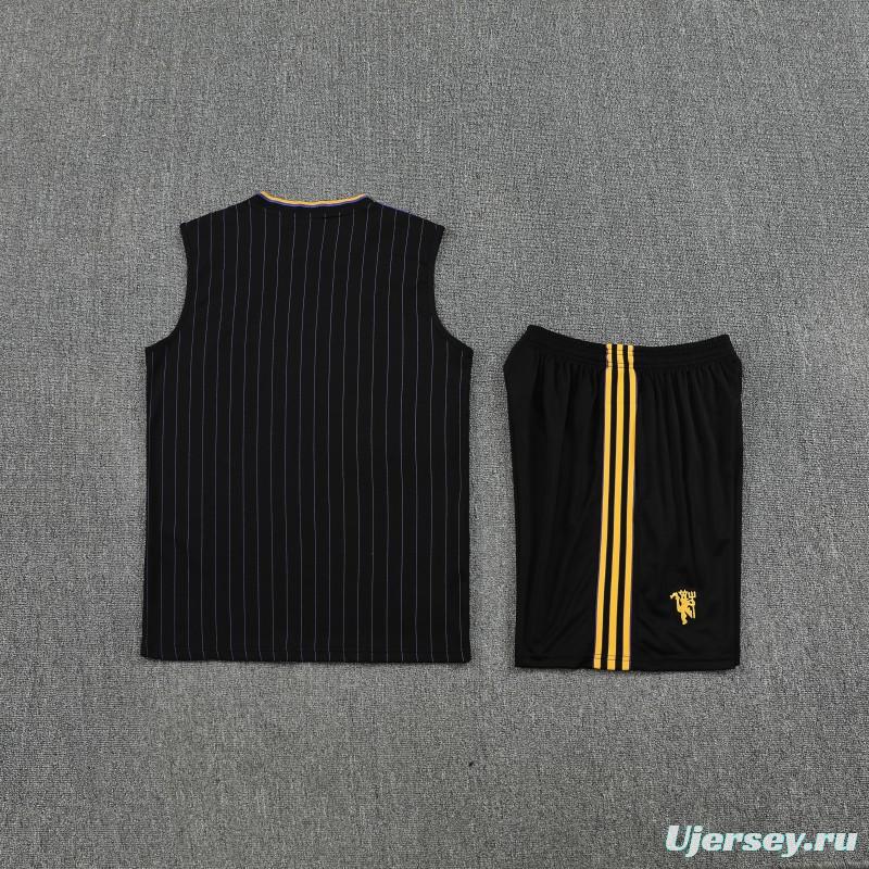 25/26 Manchester United Adidas Original Wine Vest Jersey+Shorts