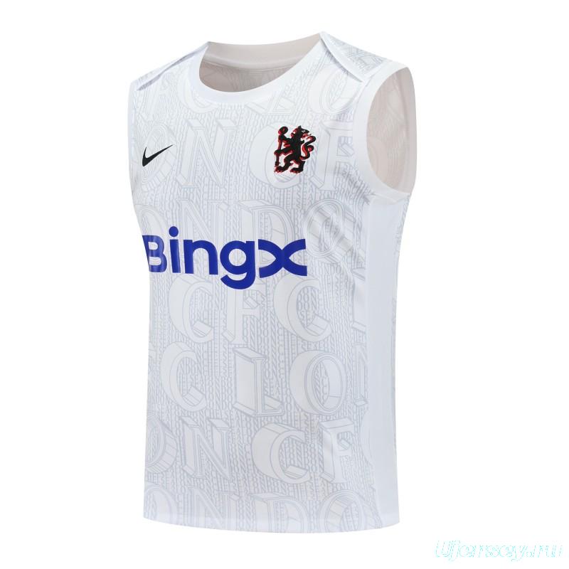 25/26 Chelsea White Vest Jersey+Shorts
