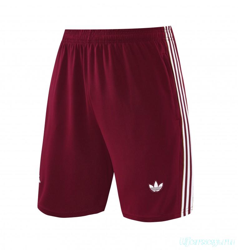 25/26 Arsenal Adidas Original Wine Short Sleeve Jersey+Shorts