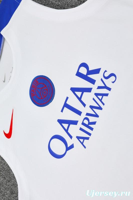25/26 PSG White Vest Jersey+Shorts