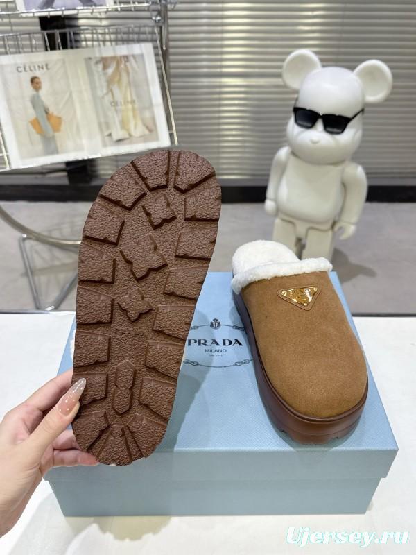 Prada Spring/Summer 2025 Iconic Shearling Slippers - KFY00280