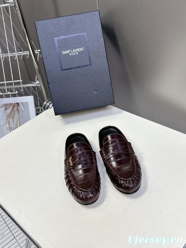 Saint Laurent 2025 SS Classic Loafer Mule Flats - KFY00320