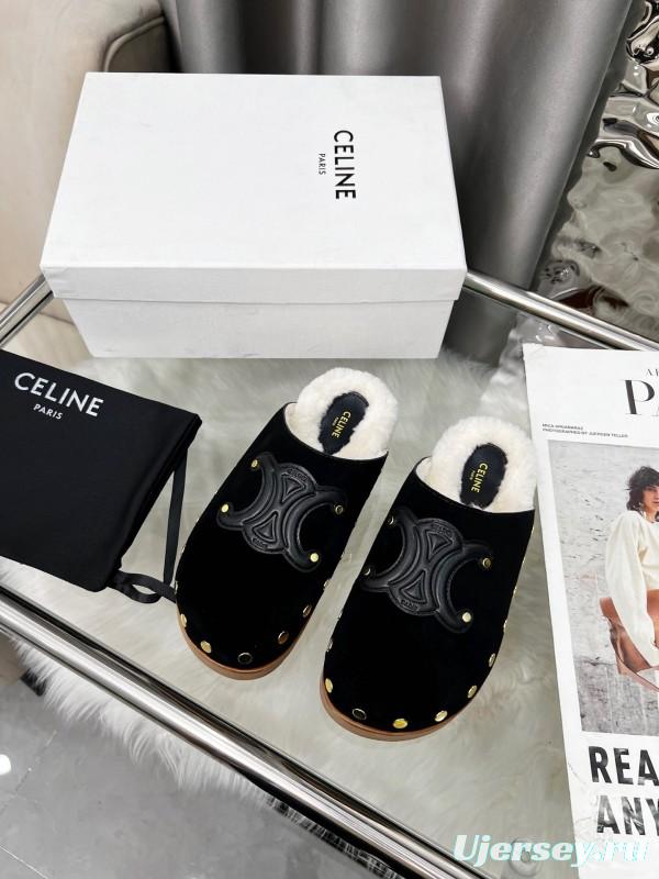 CELINE 2025 SS Studded Birkenstock Sandals - LY00270
