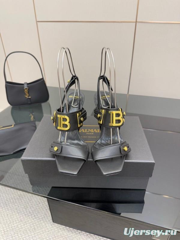 Balmain 2025/SS Metal Heel High Heel Sandals - KFY00320