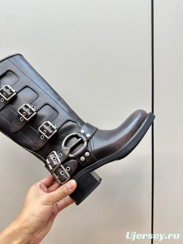 Miu Miu Fall/Winter 2025 Limited Edition Punk Style Martin Boots - LY00500