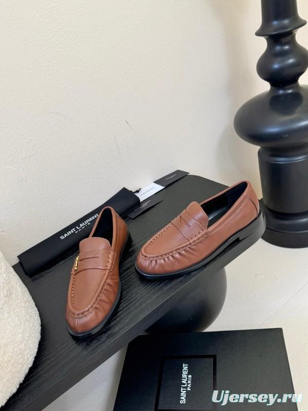 Saint Laurent Classic Loafer Leather Shoes - KFY00350