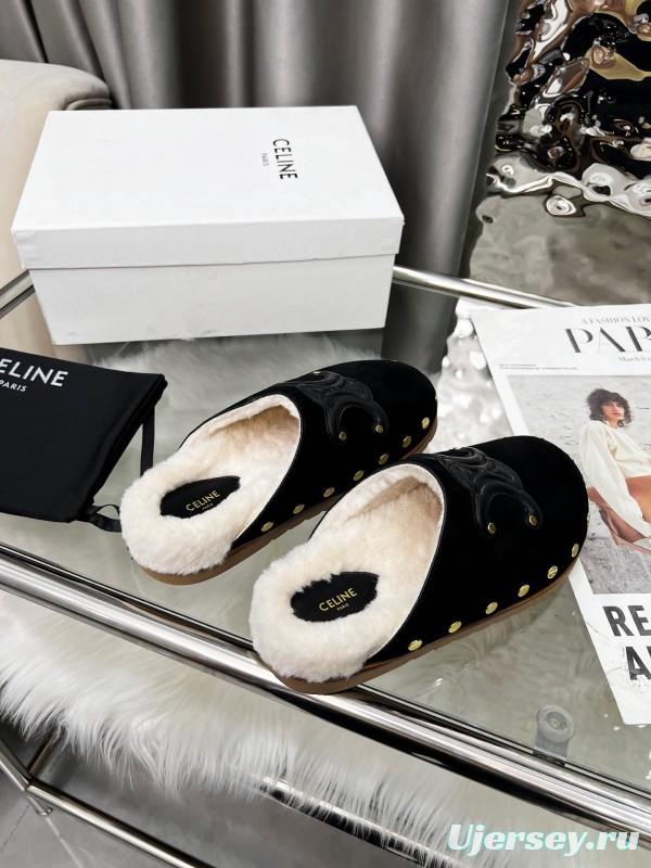 CELINE 2025 SS Studded Birkenstock Sandals - LY00270