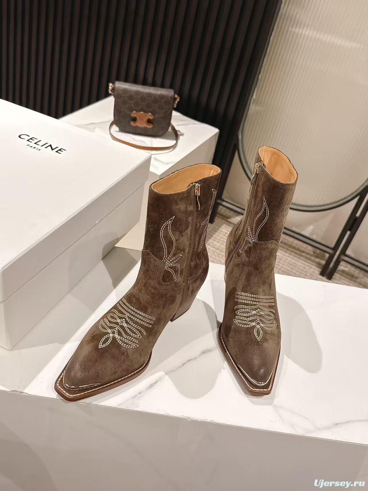 CELINE Fall/Winter 2025 Retro Fashion Ankle Boots - LY00440