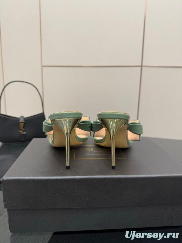 Balmain 2025 SS Metal Heel High Heel Sandals - KFY00320