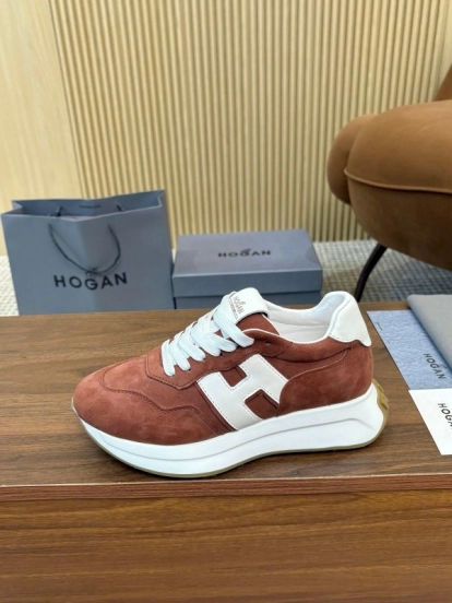 Hogan H-STRIPES Series Couple Thick Sole Dad Shoes Sneakers - AS00350