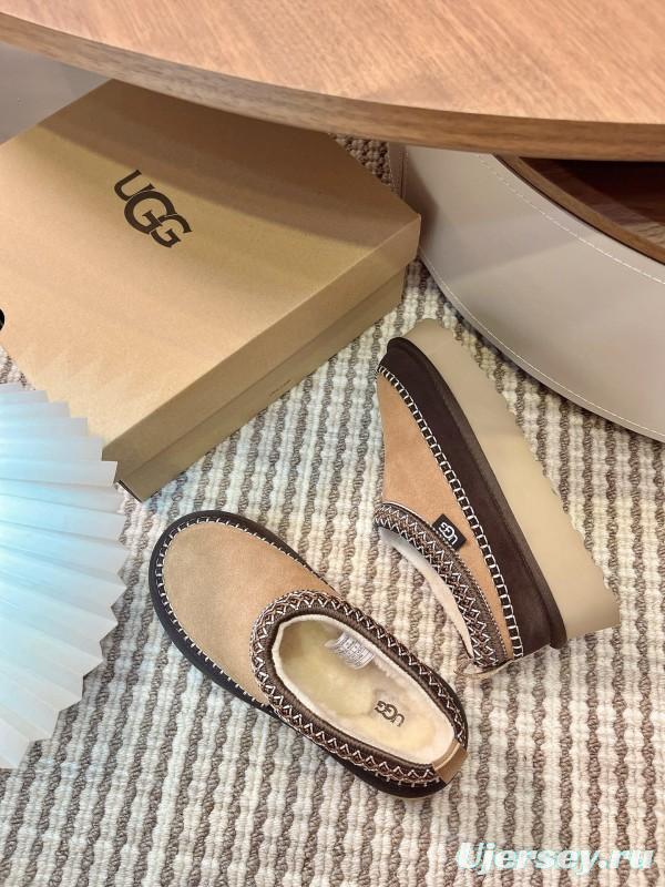 UGG Ethnic Tazz Series Thickened Height-Increasing Slip-On Fur Shoes - MJ00220