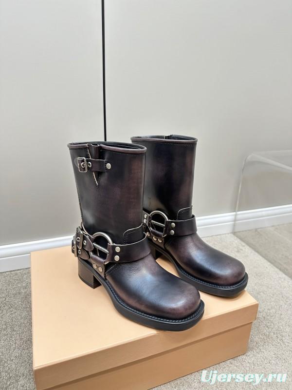 Miu Miu Fall/Winter 2025 Limited Edition Punk Style Martin Boots - LY00500