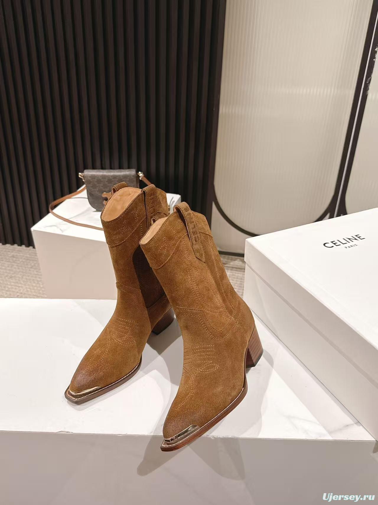 CELINE Fashion Boots with Arch de Triomphe Logo - LY00440