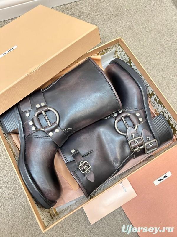 Miu Miu Fall/Winter 2025 Limited Edition Punk Style Martin Boots - LY00500