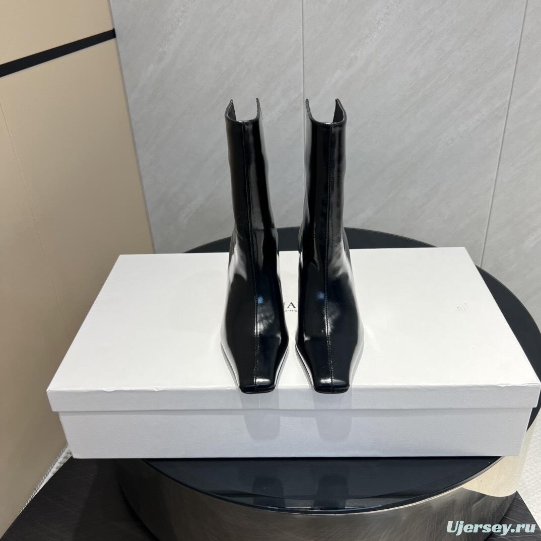 Khaite 2025/SS Fashion Square Toe Slip-On Ankle Boots - KFY00390