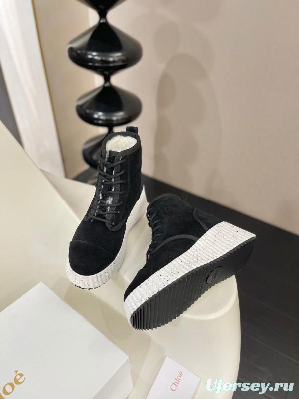 Chloe 2025 SS New Snow Boots with Imported Suede and Genuine Wool - LY00350