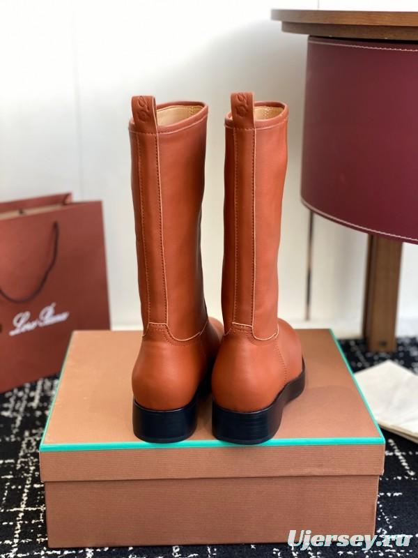 Brunello Cucinelli Classic Spring BC Calfskin High Top Thick Sole Riding Boots Long Boots - KFY00450