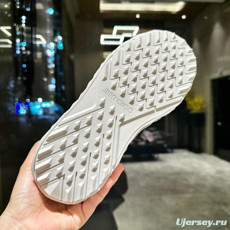 Jimmy Choo 2025 SS Casual White Sneakers with Genuine Wool Snow Boots - LY00340