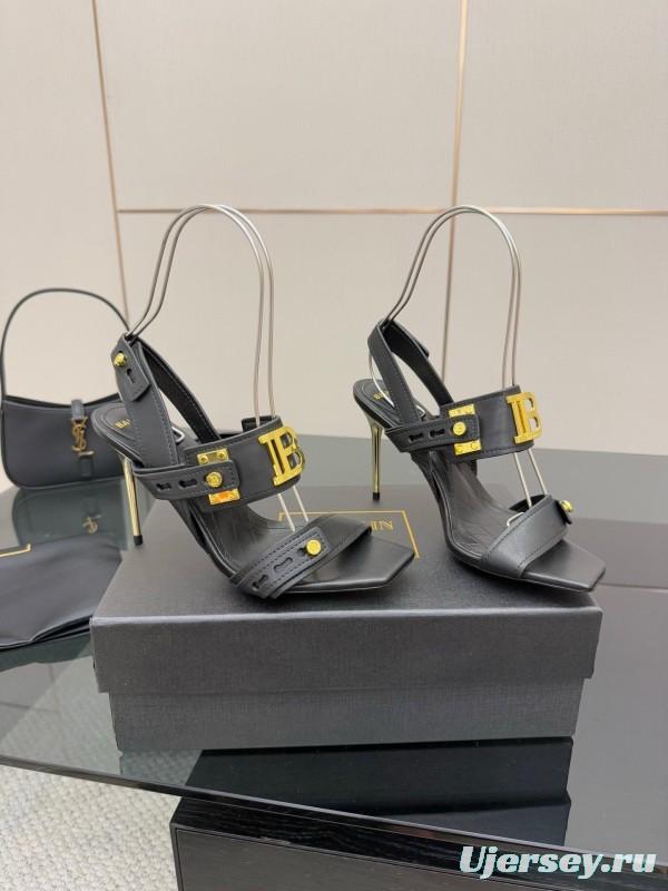Balmain 2025/SS Metal Heel High Heel Sandals - KFY00320