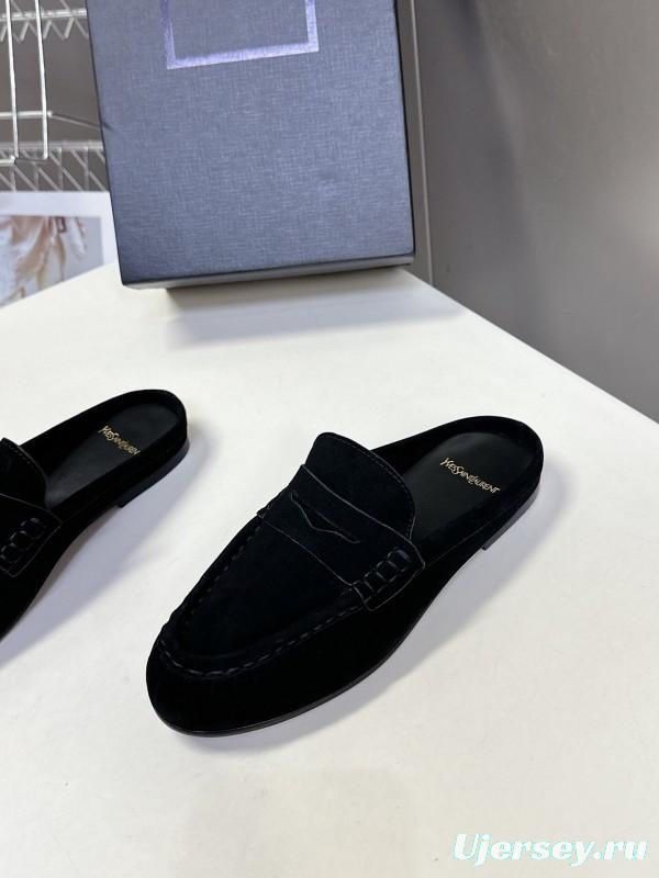 Saint Laurent Classic Loafer Mule Flats - KFY00320