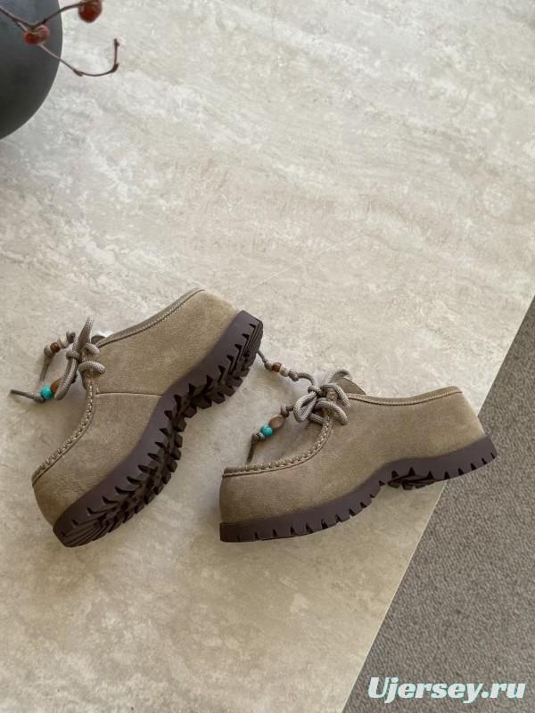 UGG Fall Winter New Potato Wool Slippers Retro Acrylic Buckle Decoration - KFY00250