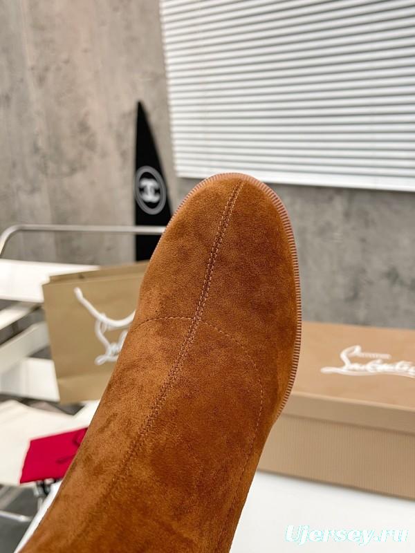 Christian Louboutin 2025/SS Chunky Heel Elastic Ankle Boots - LY00300