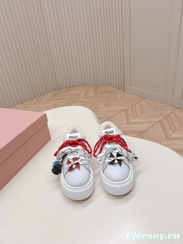 Miu Miu 3D Embroidered Platform Casual Shoes - LY00320/LY00340