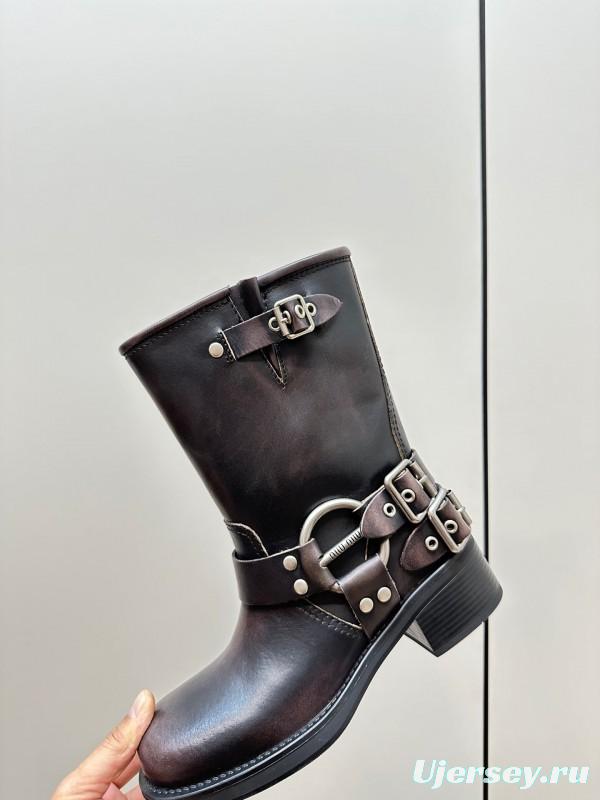 Miu Miu Fall/Winter 2025 Limited Edition Punk Style Martin Boots - LY00500
