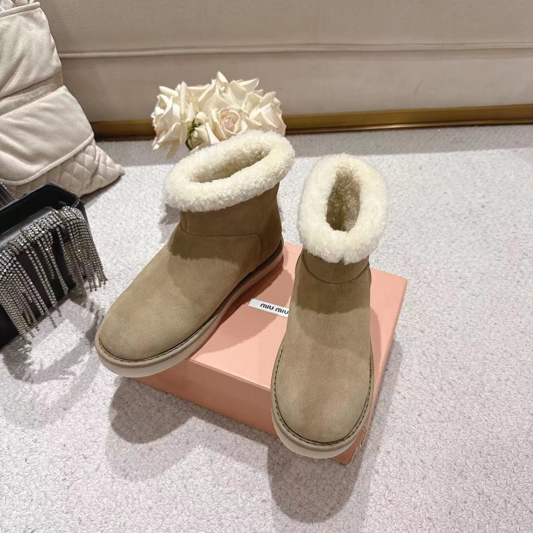 MIU MIU 2025/SS Korean Style Popular Small Potato Snow Boots Upgrade Version - LY00300