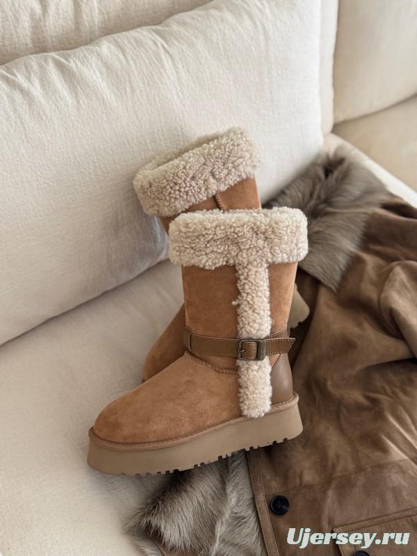 Adidas Curly Fur Thick Sole Little Knight Boots - AS00370