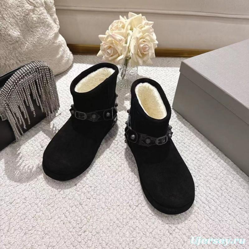 Balenciaga F022 Winter Wool Short Boots Snow Boots - F022