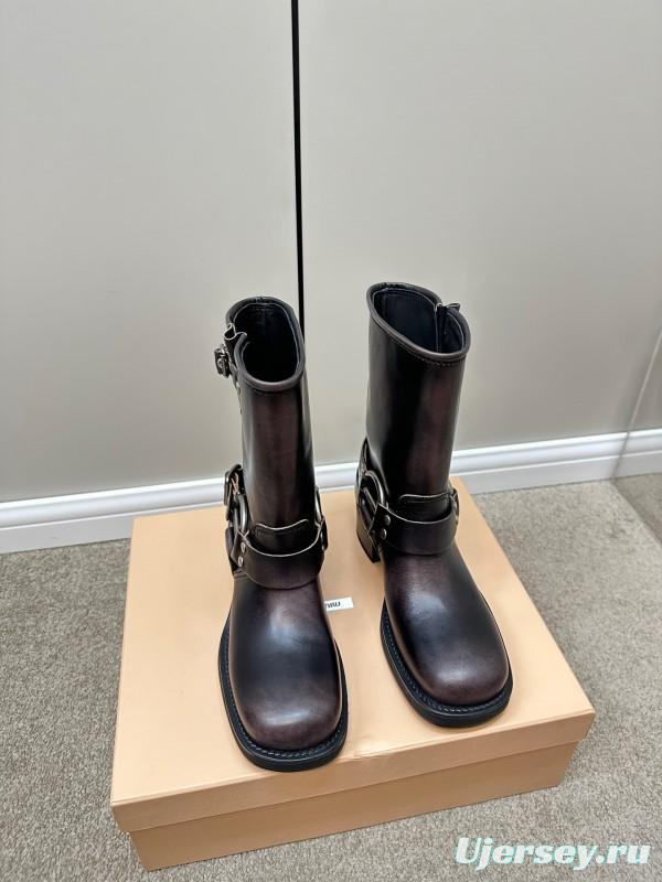 Miu Miu Fall/Winter 2025 Limited Edition Punk Style Martin Boots - LY00500