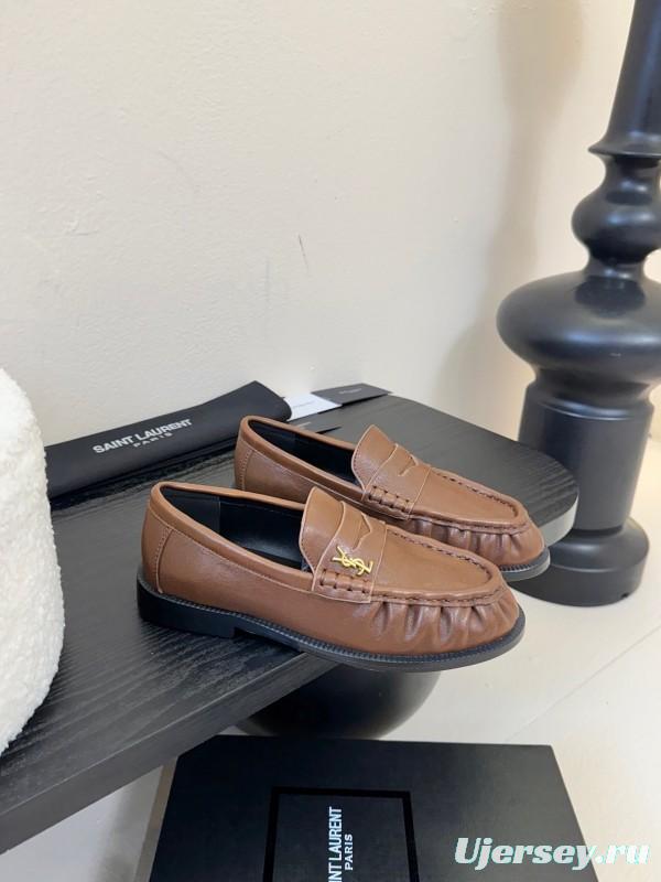 Saint Laurent Classic Loafer Leather Shoes - KFY00350