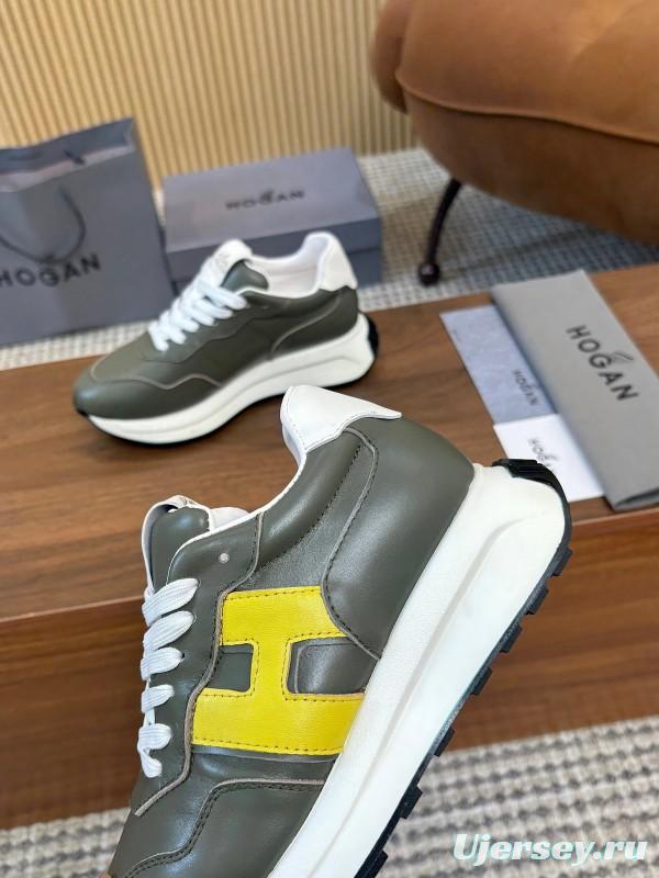 Hogan H-STRIPES Series Couple Thick Sole Dad Shoes Flying Boat Shoes Casual Sports Shoes - AS00350