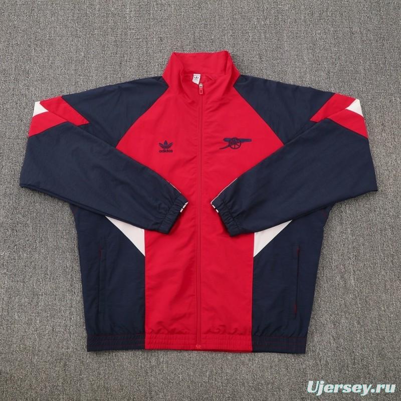 25/26 Arsenal Red Half Zipper Jacket+Long Pants S-3XL