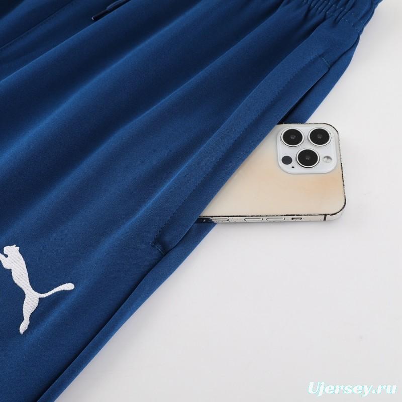 25/26  Manchester City Sky Blue Half Zipper Jacket+Long Pants